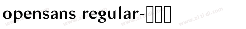 opensans regular字体转换